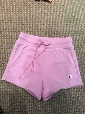 Champion Pink Fleece Drawstring Athletic Shorts